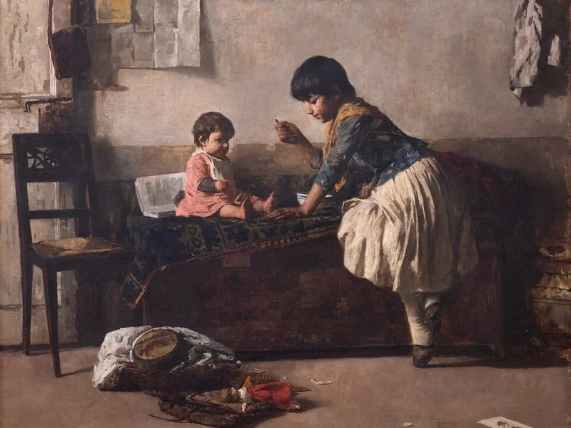 1855-Luigi Serena - La polenta calda